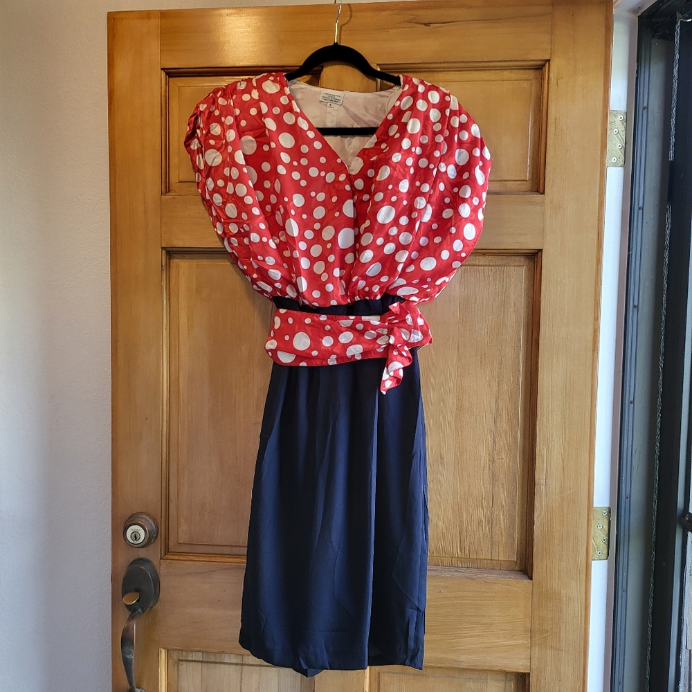 Saint Romei Vintage 80's Red, White, & Blue Dress